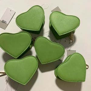 Lot of 6 heart coin purse